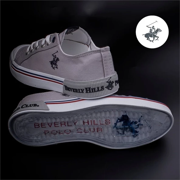 Polo Club Gri Unisex Kısa Keten Spor Ayakkabı - 7