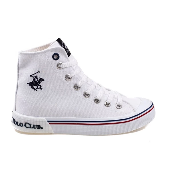 Polo Club Beyaz Unisex Uzun Keten Spor Ayakkabı - Resim 2