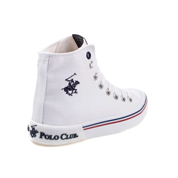 Polo Club Beyaz Unisex Uzun Keten Spor Ayakkabı - Resim 4