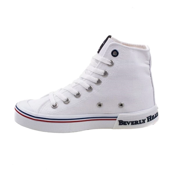 Polo Club Beyaz Unisex Uzun Keten Spor Ayakkabı - Resim 3