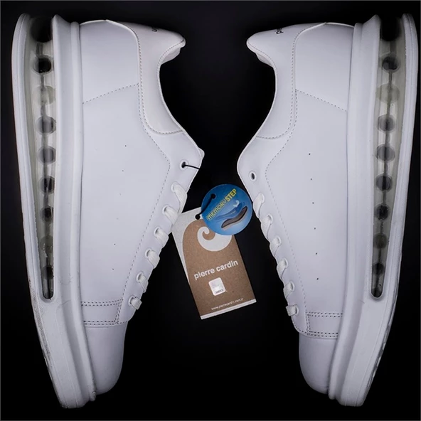 Pierre Cardin Beyaz Marc Air Unisex Siyah Sneaker - Resim 6