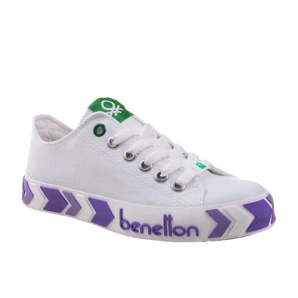 Benetton Lila Kadın Çizgili Spor Ayakkabı BN-30620 ürün görseli