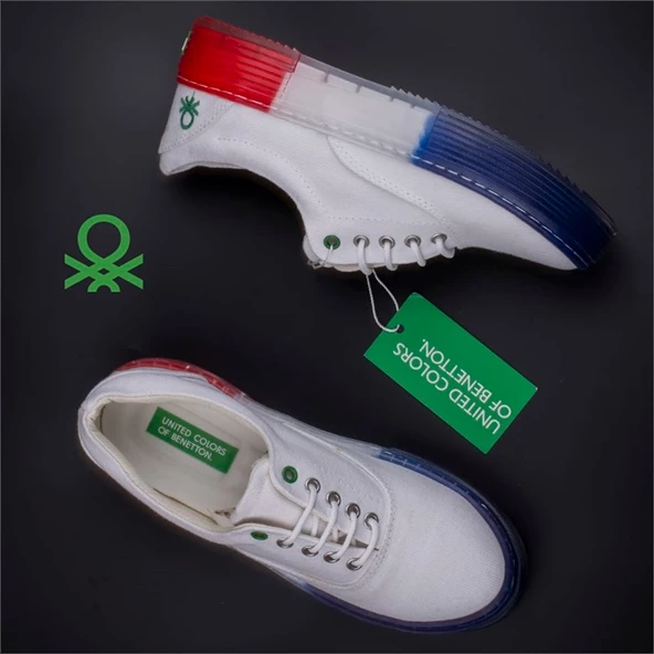Benetton Kırmızı Kadın Renkli Taban Kot Ayakkabı BN-30696 - 7