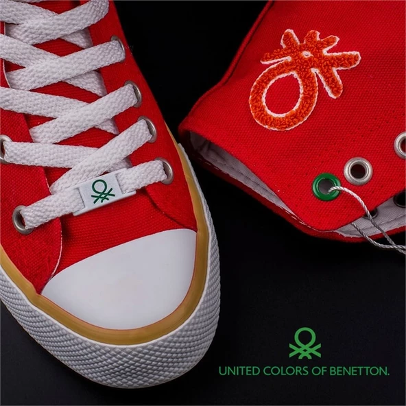 Benetton Kırmızı Kadın Uzun Spor Ayakkabı BN-30189 - 6