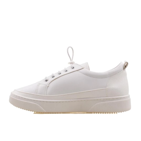 Benetton Beyaz Yumuşak Deri Kadın Sneaker BN 30366 - 3