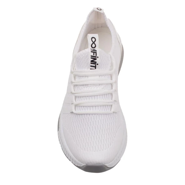 M2S Beyaz Esnek Rahat Kullanımlık İnfi Unisex Spor Ayakkabı - Resim 5