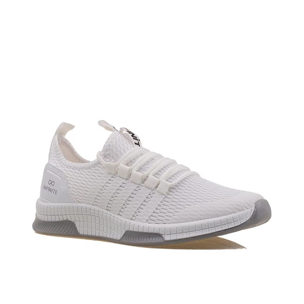 M2S Beyaz Esnek Rahat Kullanımlık İnfi Unisex Spor Ayakkabı - Resim 2