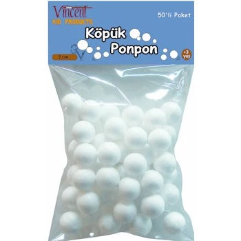 Vincent Foam Ball - Köpük Top 2 cm. 50 Adet