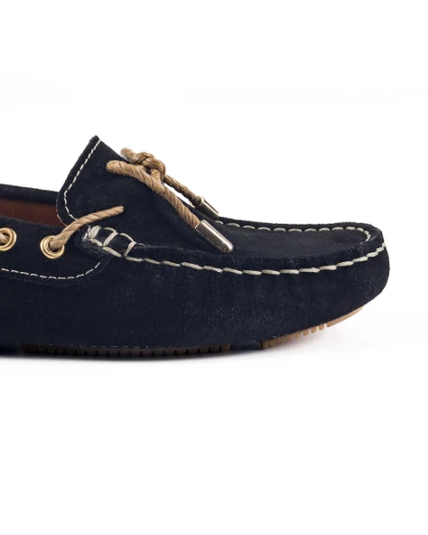 Minos Kadın Siyah Hakiki Süet Deri Loafer Ayakkabı - Resim 5