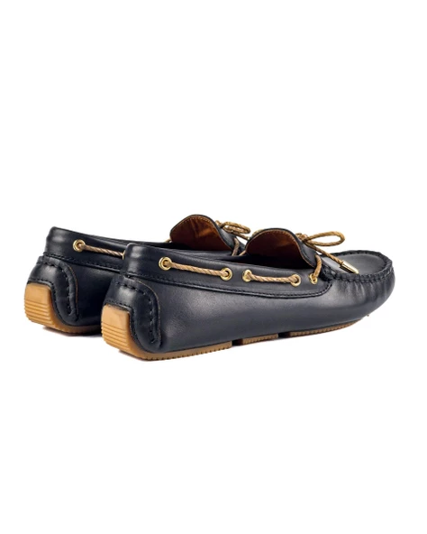 Minos Kadın Siyah Hakiki Deri Loafer Ayakkabı - Resim 4