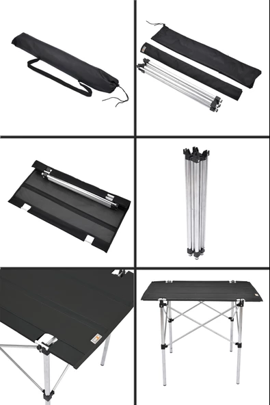 Exent 2 adet Rejisör ve 50x70 Kamp Masası SET-Lacivert--Kamp, Piknik masa sandalye seti 2+1 - 6