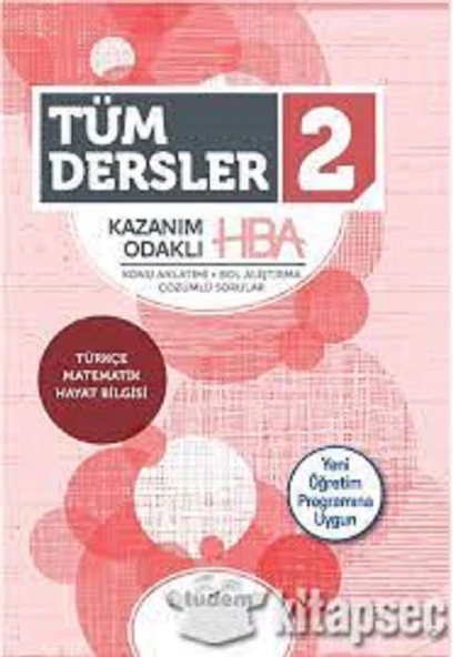 2. Sınıf Tüm Dersler Kazanım Odaklı HBA Tudem Yayınları ürün görseli 1