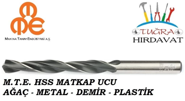 Makina Takım Mte Hss Demir Metal Ağaç Plastik Matkap Ucu 7,5 mm