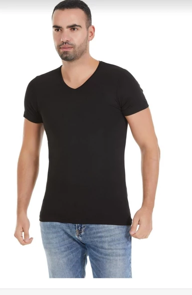 YILDIZ 481 ERKEK BAMBU V YAKA KISA KOL ATLET 12 ADET ürün görseli