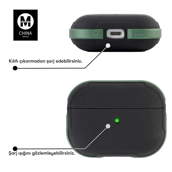 Apple Airpods Pro 2. Nesil ile uyumlu Kılıf Armour Defens Case A8 - 9