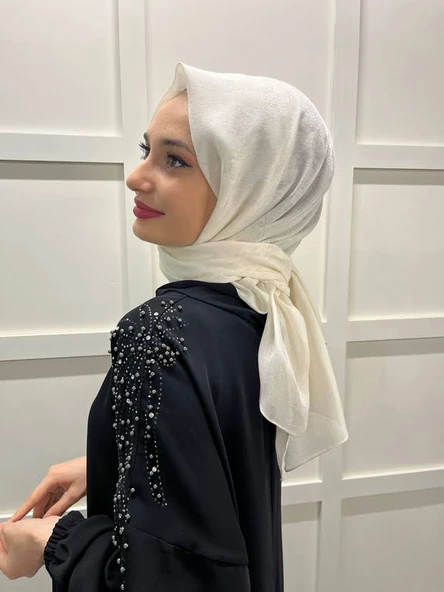 Piramit Kına, Düğün, Özel Günler İçin Abiye Şal 00797  KREM ürün görseli