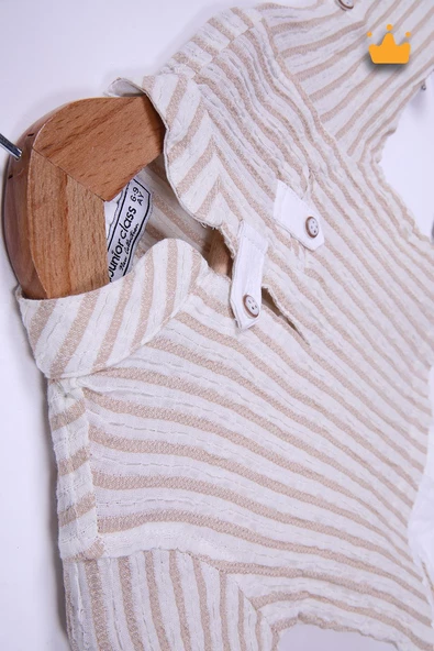 Babyhola Gofre Kumaş Gömlek Pantolon Erkek Çocuk Takım 2126 - 4