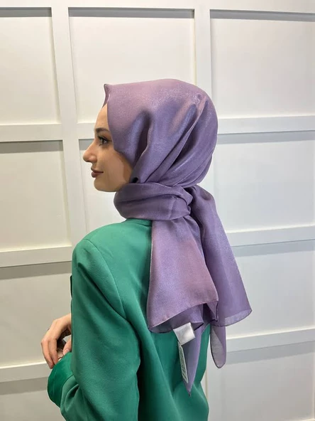 Siyane Scarf Tül Görünümlü Şal - Pırlanta Abiye Düğünlük Şal 00790  AÇIK MÜRDÜM ürün görseli