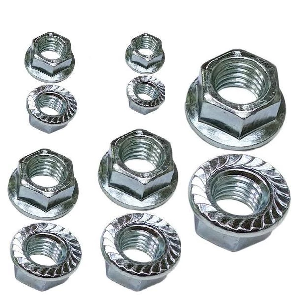 Flanşlı Somun Metrik 8mm 100 Adet Pullu Somun - 3