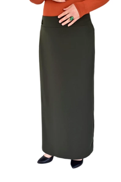 Kadın Uzun Kalem Etek Kapalı Yırtmaç-2019 BGL-ST02973 - Resim 6