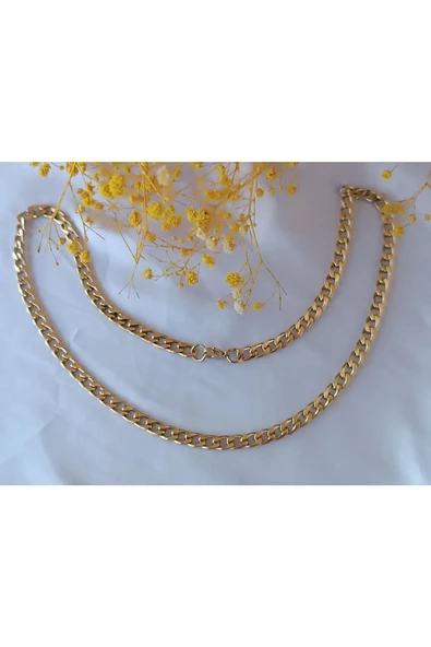 şık ve tarz çelik zincir kolye antialerjik - 2