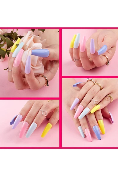 127 - 100'lü Kutulu Balerin Protez Takma Tırnak - 3