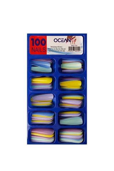127 - 100'lü Kutulu Balerin Protez Takma Tırnak - 2