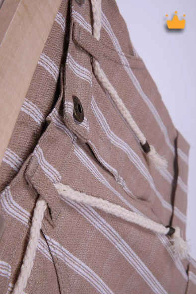 Babyhola Şapkalı Keten Gömlek Şort Erkek Çocuk Takım 2709 - 5