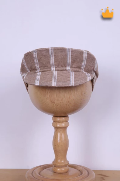 Babyhola Şapkalı Keten Gömlek Şort Erkek Çocuk Takım 2709 - 8