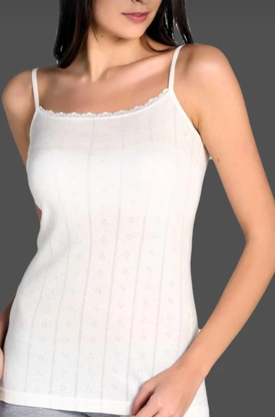 TUTKU 0200 BAYAN JAKARLI İP ASKILI ATLET 6 ADET - Resim 8