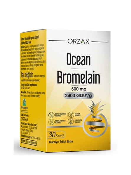 Ocean Bromelain 500 mg 30 Kapsül ürün görseli