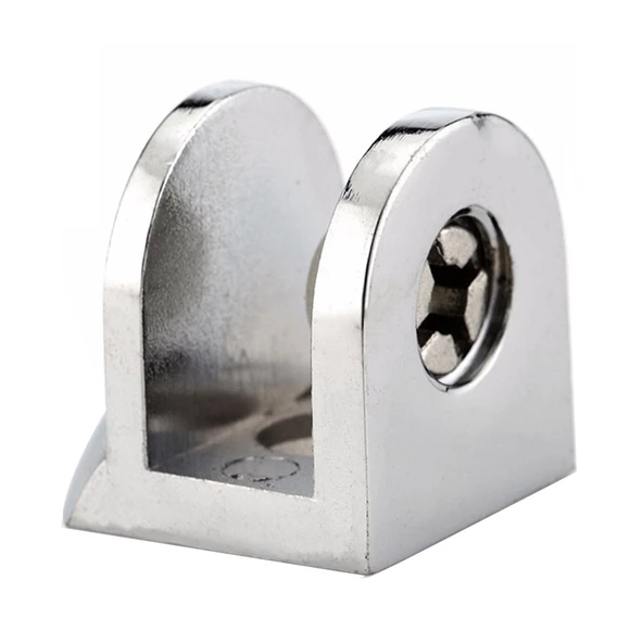 Tırnak Lüx Metal Cam Raf Tutucu Cam Etejer Menteşesi Krom Metal Vidalı 12 mm (4 Adet) - 6