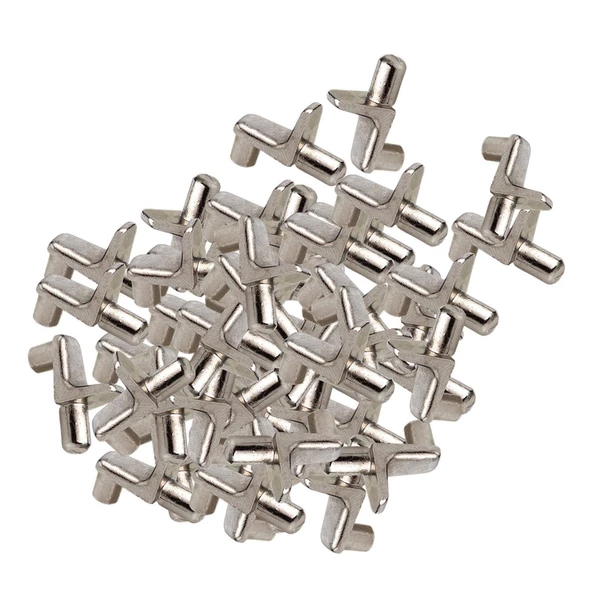 Raf Pimi L Tip Kare Cam Ahşap Metal Raf Tutucu Çivisi Mobilya Dolap Pimi (50 ADET) - Resim 4