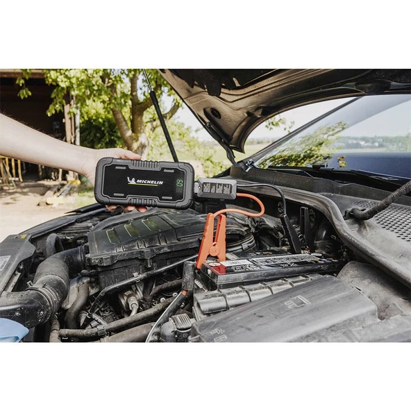 Michelin MJS120 12Volt 1500Amp Lityum Polimer Akü Takviye + Powerbank + Led Lamba - 8