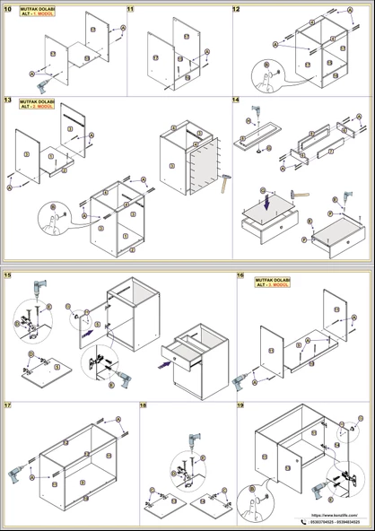 Kenzlife hazır mutfak seti nayakan cvz 240 cm genişlik üst tezgahsız ankastre fırın modüllü - Resim 5