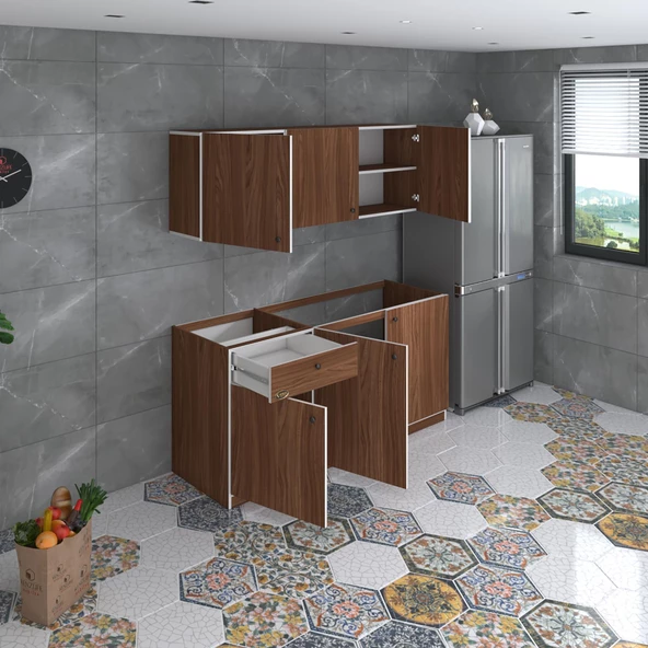Kenzlife hazır mutfak seti heyula cvz 180 cm genişlik üst tezgahsız - 3