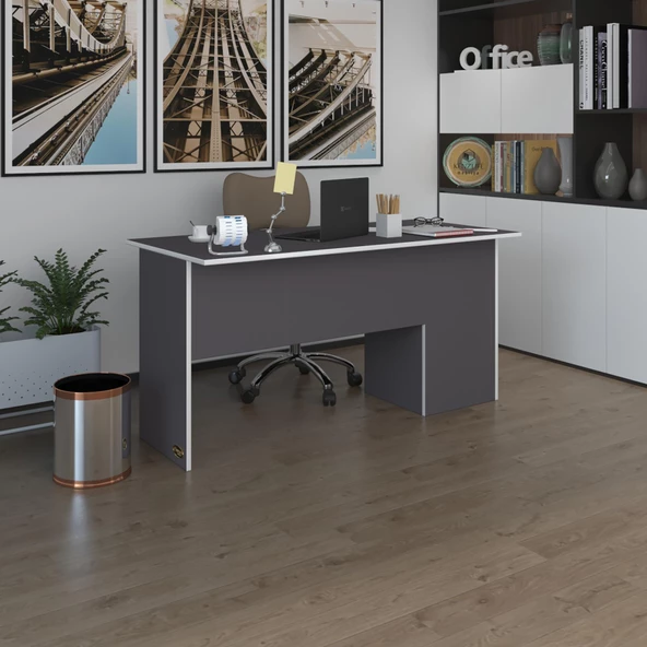 Kenzlife ofis masası miyamoto gri sol 75*120*80 raflı dolap bilgisayar çalışma masası
