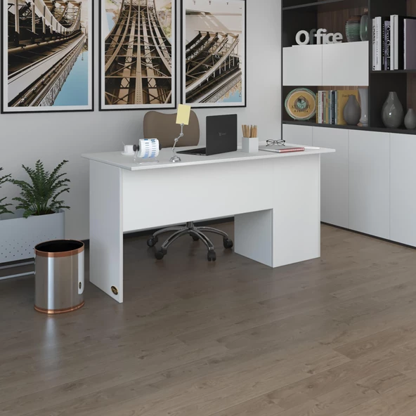 Kenzlife ofis masası miyamoto byz sol 75*150*60 raflı dolap bilgisayar çalışma masası
