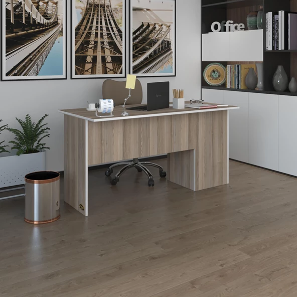 Kenzlife ofis masası miyamoto crd sol 75X170X60 raflı dolap bilgisayar çalışma masası