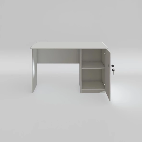 Kenzlife ofis masası miyamoto byz sağ 75*150*80 kilitli kapaklı dolap bilgisayar çalışma masası - 3