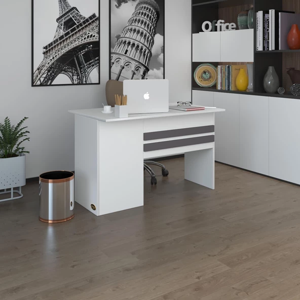 Kenzlife ofis masası kamikaze byz sağ 75*130*60 kilitli kapaklı dolap şeritli bilgisayar çalışma masası