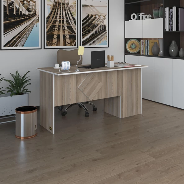 Kenzlife ofis masası yoko ono crd sol 75*110*60 raflı dolap eşkenar bilgisayar çalışma masası