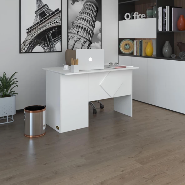 Kenzlife ofis masası yoko ono byz sağ 75*150*60 raflı dolap eşkenar bilgisayar çalışma masası