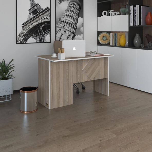 Kenzlife ofis masası yoko ono crd sağ 75*110*80 kilitli kapaklı dolap eşkenar bilgisayar çalışma masası