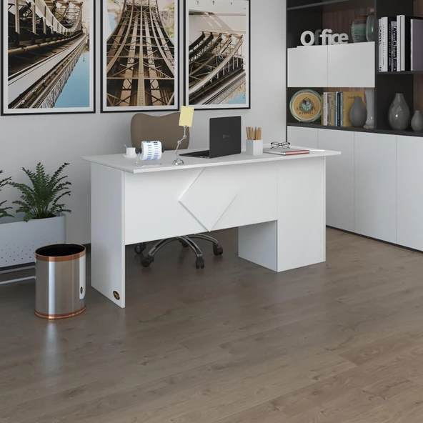 Kenzlife ofis masası yoko ono byz sol 75*130*80 kilitli kapaklı dolap eşkenar bilgisayar çalışma masası