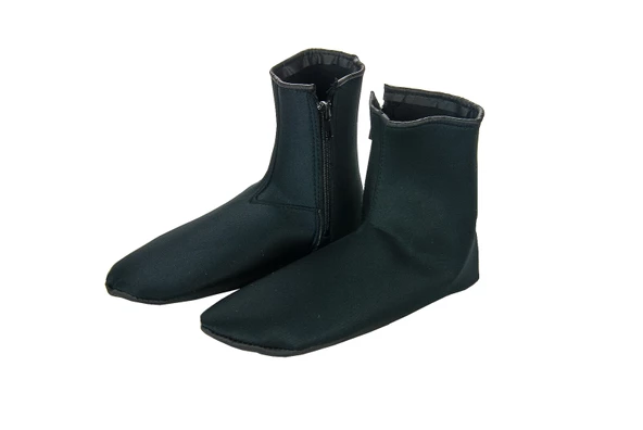 Deri Tabanlı Fermuarlı Termal Mest, Su Geçirmez Abdest Çorap - 3