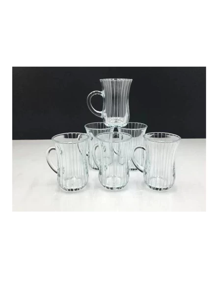 Paşabahçe 55411 Yağmur Kulplu Bardak 6 Lı 140 Cc