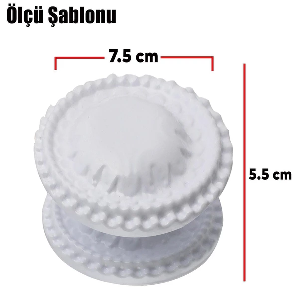 As Klasik Kapı Tokmağı Kapı Topuzu Kolu Metal Tokmak Beyaz - 3