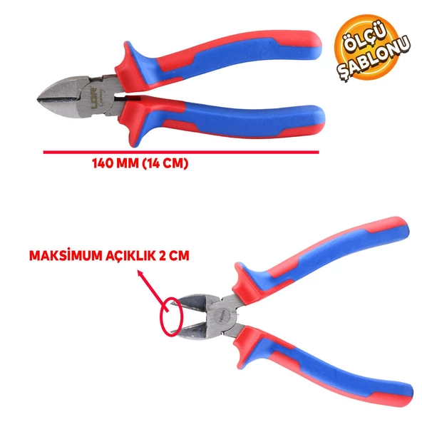 UGR Kombine Yan Keski Plastik Saplı 140 mm - 2