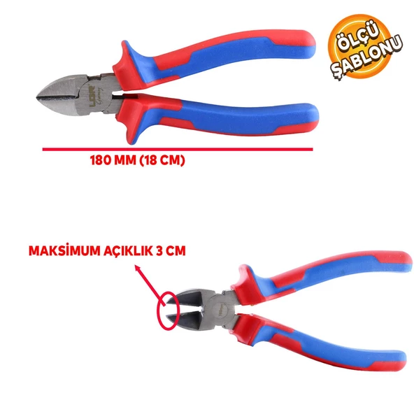 UGR Kombine Yan Keski Plastik Saplı 180 mm - 2